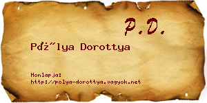 Pólya Dorottya névjegykártya